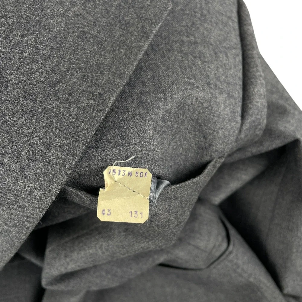 Yves Saint Laurent Blazer Mens 43 Blue Gray Made in France Wool Blend Sport Coat